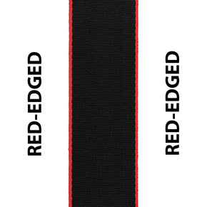 Red Edged Black Seat Belt Webbing Replacement Strap